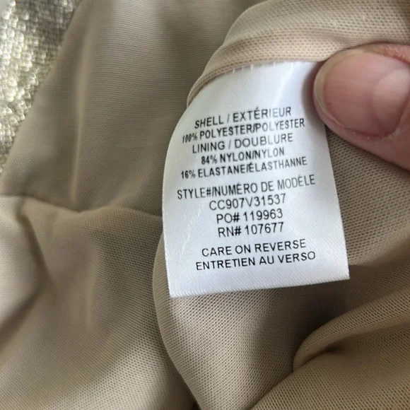 Alice & Olivia A+O Metallic Gold Dress 8 NWT - Picture 8 of 9